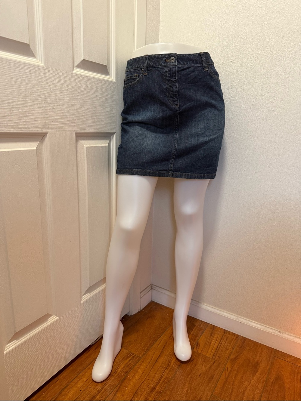 Ann Taylor Dark Blue Denim Mini Skirt